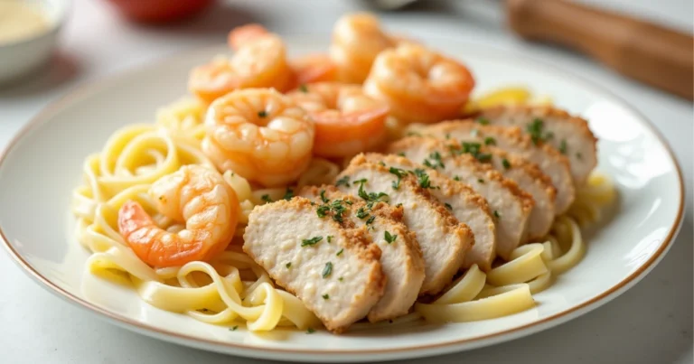 chicken and shrimp alfredo
