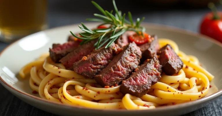 steak and pasta